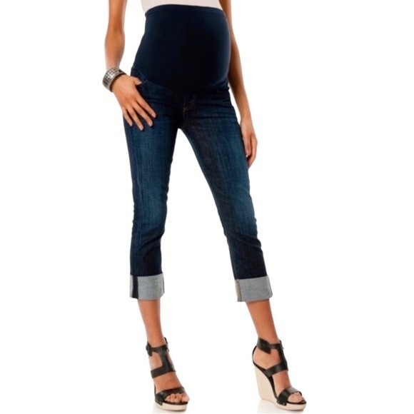 Citizens of Humanity Maternity Jeans Belly Panel Dani Straight Leg Crop Size 28 - Picture 1 of 14